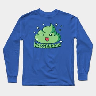 Cute Kawaii Wasabi Wassup Funny Long Sleeve T-Shirt